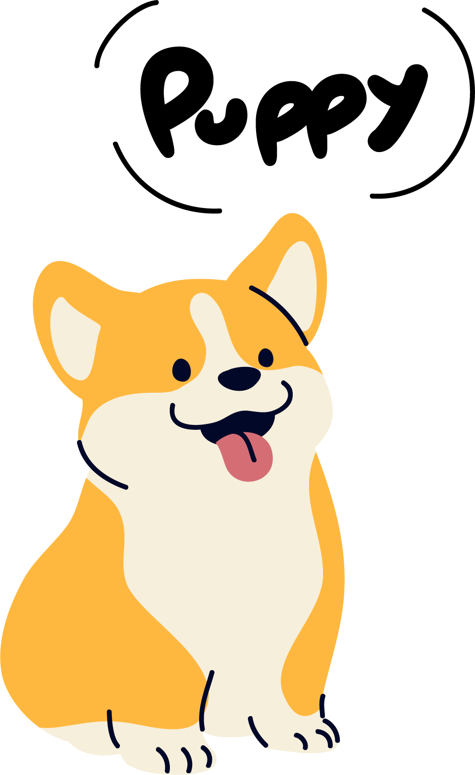 遊ぶポーズの子犬